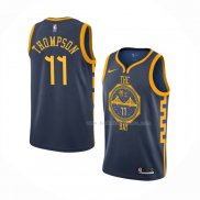 Maillot Golden State Warriors Klay Thompson NO 11 Ville 2018-19 Bleu