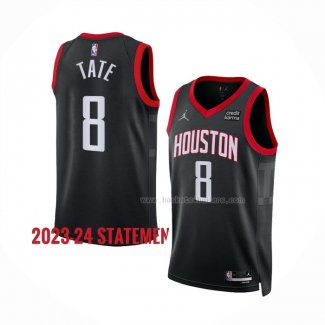 Maillot Houston Rockets Jae’sean Tate NO 8 Statement 2023-24 Noir