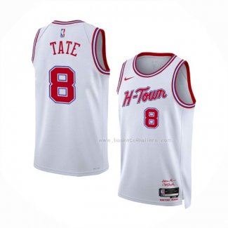 Maillot Houston Rockets Jae'sean Tate NO 8 Ville 2023-24 Blanc