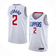 Maillot Los Angeles Clippers Kawhi Leonard NO 2 Association 2020-21 Blanc