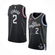 Maillot Los Angeles Clippers Kawhi Leonard NO 2 Ville 2022-23 Noir