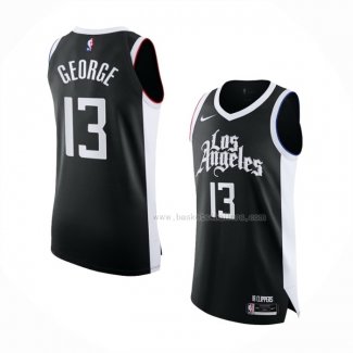 Maillot Los Angeles Clippers Paul George NO 13 Ville 2020-21 Authentique Noir