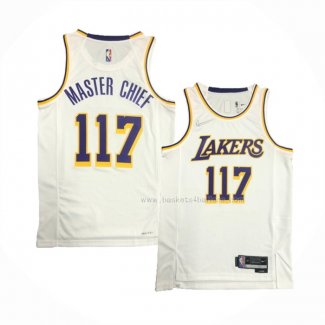 Maillot Los Angeles Lakers x X-box Master Chief NO 117 Blanc