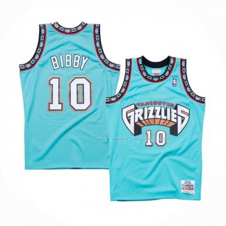 Maillot Memphis Grizzlies Mike Bibby NO 10 Hardwood Classics Throwback Vert