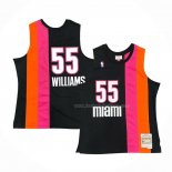 Maillot Miami Floridians Jason Williams NO 55 Hardwood Classics Throwback Noir