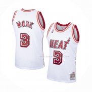 Maillot Miami Heat Dwyane Wade NO 3 Hardwood Classics Blanc