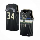 Maillot Milwaukee Bucks Giannis Antetokounmpo NO 34 Statement 2019-20 Noir