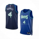 Maillot Minnesota Timberwolves Jaylen Nowell NO 4 Ville 2021-22 Bleu