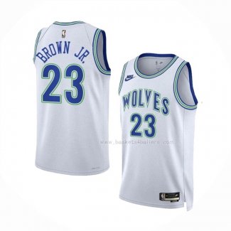 Maillot Minnesota Timberwolves Troy Brown JR. NO 23 Classic 2023-24 Blanc