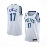 Maillot Minnesota Timberwolves Vit Krejci NO 17 Classic 2023-24 Blanc