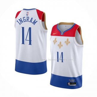 Maillot New Orleans Pelicans Brandon Ingram NO 14 Ville 2020-21 Blanc