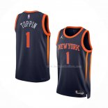 Maillot New York Knicks Obi Toppin NO 1 Statement 2022-23 Noir