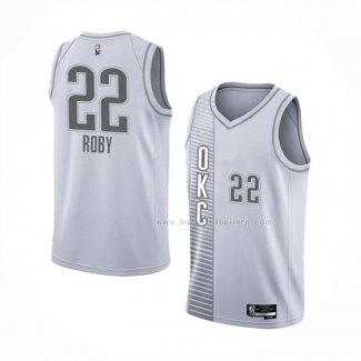 Maillot Oklahoma City Thunder Isaiah Roby NO 22 Ville 2021-22 Blanc