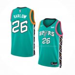 Maillot San Antonio Spurs Dominick Barlow NO 26 Ville 2022-23 Vert