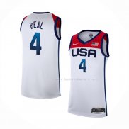 Maillot USA 2021 Bradley Beal NO 4 Blanc