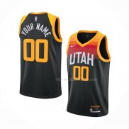 Maillot Utah Jazz Personnalise Ville 2020-21 Noir