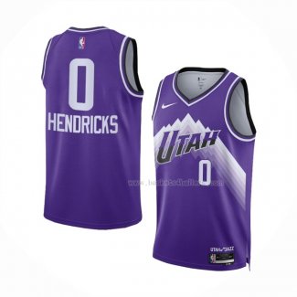 Maillot Utah Jazz Taylor Hendricks NO 0 Ville 2023-24 Volet