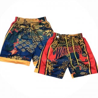 Short Golden State Warriors Lunar New Year Mitchell & Ness Just Don Orange