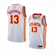 Maillot Atlanta Hawks Bogdan Bogdanovic NO 13 Association 2020-21 Blanc