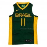 Maillot Bresil Anderson Varejao NO 11 2019 FIBA Baketball World Cup Vert