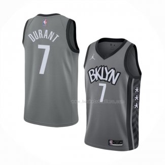 Maillot Brooklyn Nets Kevin Durant NO 7 Statement 2021 Gris