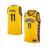 Maillot Brooklyn Nets Kyrie Irving NO 11 Ville 2020-21 Jaune