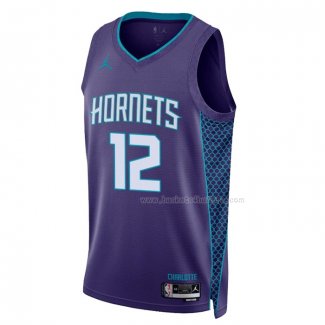 Maillot Charlotte Hornets Kelly Oubre JR. NO 12 Ville 2021-22 Bleu