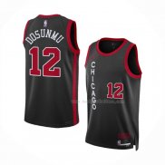 Maillot Chicago Bulls Ayo Dosunmu NO 12 Ville 2023-24 Noir