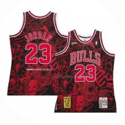 Maillot Chicago Bulls Michael Jordan NO 23 Mitchell & Ness Hebru Brantley Noir