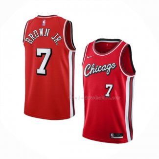 Maillot Chicago Bulls Troy Brown JR. NO 7 Ville 2021-22 Rouge