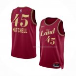 Maillot Cleveland Cavaliers Donovan Mitchell NO 45 Ville 2023-24 Rouge