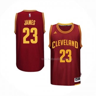 Maillot Cleveland Cavaliers LeBron James NO 23 Retro Rouge