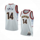 Maillot Denver Nuggets Ish Smith NO 14 Ville 2022-23 Blanc