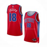 Maillot Detroit Pistons Cory Joseph NO 18 Ville 2021-22 Rouge