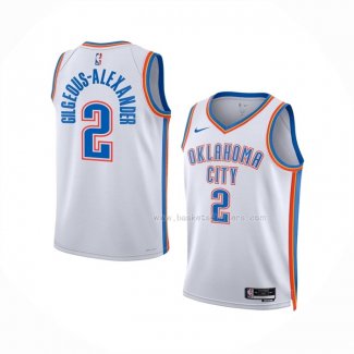 Maillot Enfant Oklahoma City Thunder Shai Gilgeous-Alexander NO 2 Association Blanc