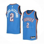 Maillot Enfant Oklahoma City Thunder Shai Gilgeous-Alexander NO 2 Icon 2021-22 Bleu