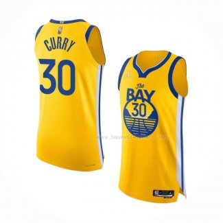 Maillot Golden State Warriors Stephen Curry NO 30 Statement Authentique 2022 Or