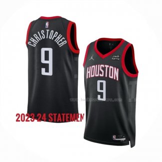 Maillot Houston Rockets Josh Christopher NO 9 Statement 2023-24 Noir