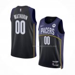 Maillot Indiana Pacers Bennedict Mathurin NO 00 Ville 2022-23 Bleu