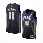 Maillot Indiana Pacers Bennedict Mathurin NO 00 Ville 2022-23 Bleu