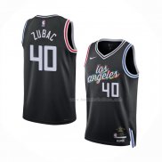 Maillot Los Angeles Clippers Ivica Zubac NO 40 Ville 2022-23 Noir