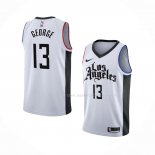 Maillot Los Angeles Clippers Paul George NO 13 Ville 2019-20 Blanc