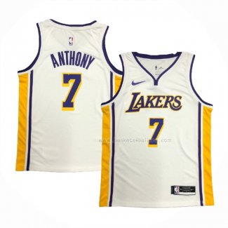 Maillot Los Angeles Lakers Carmelo Anthony NO 7 Association Blanc