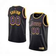 Maillot Los Angeles Lakers Personnalise Earned 2020-21 Noir