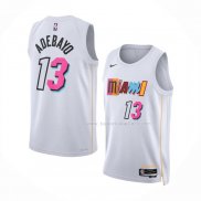 Maillot Miami Heat Bam Adebayo NO 13 Ville 2022-23 Blanc