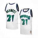 Maillot Minnesota Timberwolves Kevin Garnett NO 21 Mitchell & Ness 1997-98 Blanc