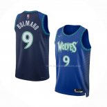 Maillot Minnesota Timberwolves Leandro Bolmaro NO 9 Ville 2021-22 Bleu