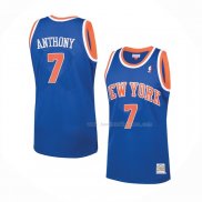 Maillot New York Knicks Carmelo Anthony NO 7 Mitchell & Ness 2012-13 Bleu