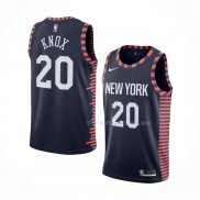 Maillot New York Knicks Kevin Knox NO 20 Ville Edition 2019-20 Bleu