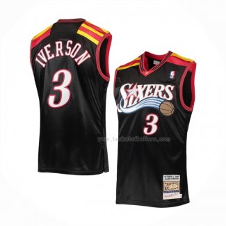 Maillot Philadelphia 76ers Allen Iverson NO 3 Mitchell & Ness 2006 Noir